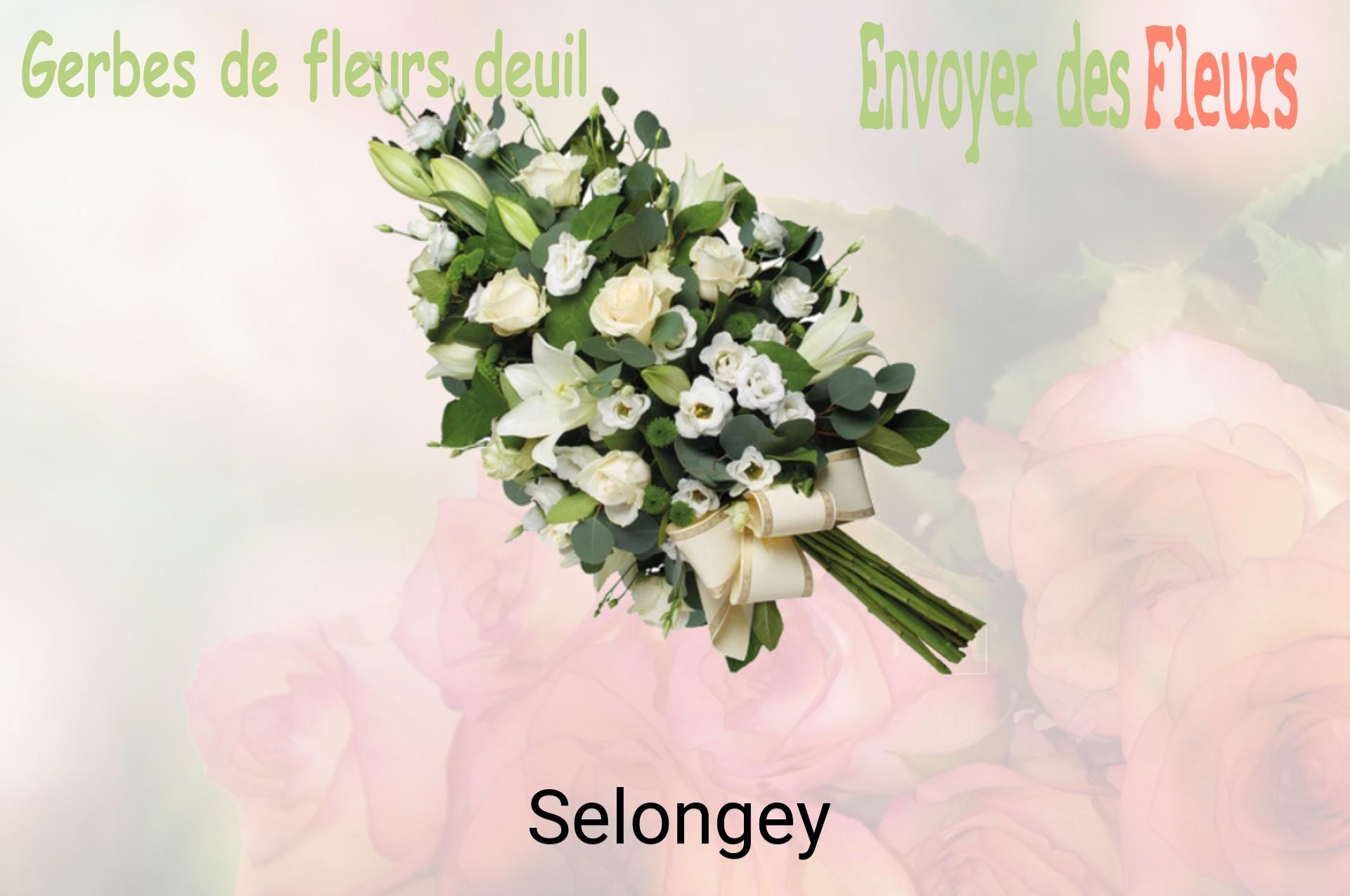 Gerbe de fleurs de deuil livrée à Selongey